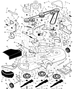Mower Housing Diagram and Parts List for 465600X31A 2003 Briggs and Stratton Lawn Tractor